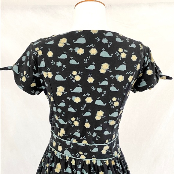 Anthropologie Yumi Whale Pattern Fit - Flare Dress - Picture 9 of 12